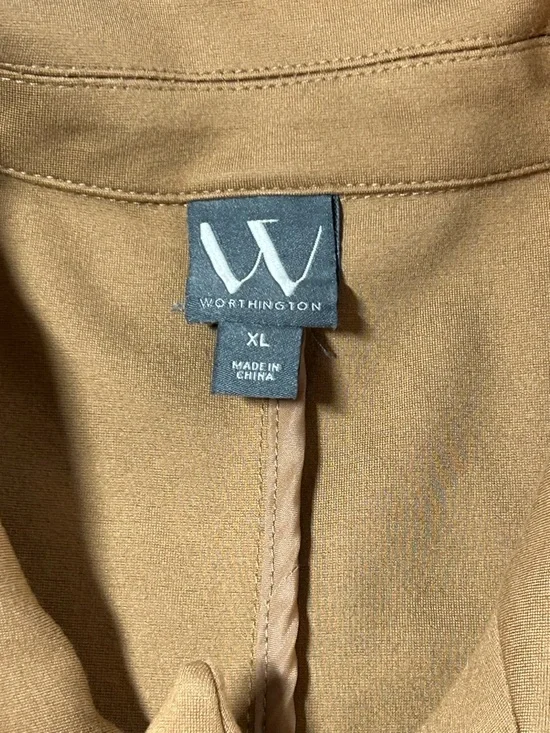Worthington Tan Double-Breasted Trench Coat - Picture 2 of 14